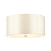 Plafoniera Contemporanea Fletcher Acciaio Cromo Lucido 3 Luci E27