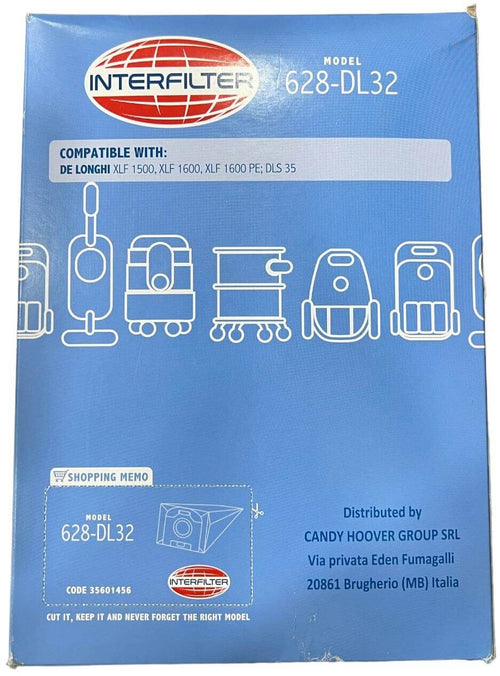 DL32 - 10 Sacchetti De Longhi Colombina XLF1500 - 1600 XLC6050 adattabili Intefilter