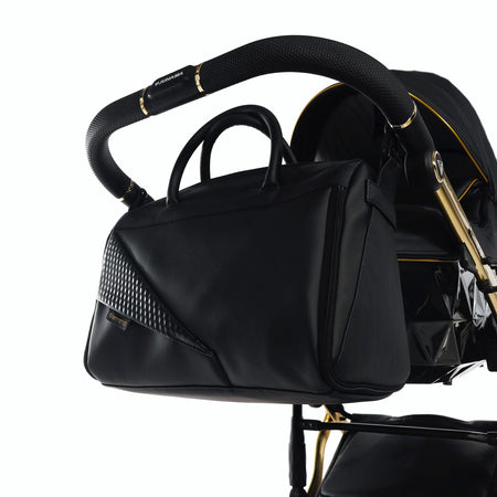 Diamond Fluo V2 2 in 1 Pelle Nero Navicella Nera Telaio Oro Giallo