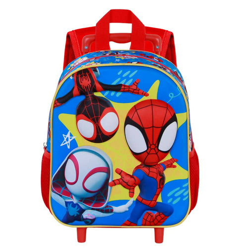 Marvel Spiderman Amazing-Zainetto 3D con Ruote Piccolo, Rosso