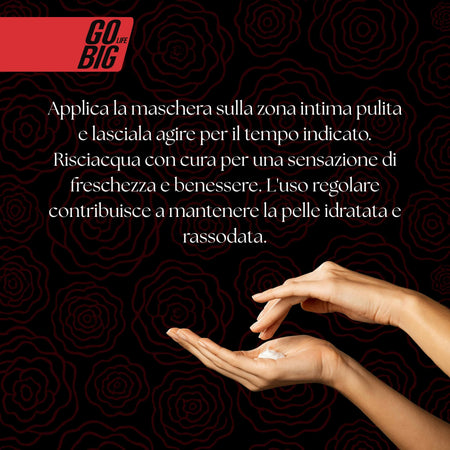 Gobig life maschera vaginale idratante e rassodante | riduce secchezza e lassità | pantenolo, aloe vera, olio di germe di grano e macadamia | 100% naturale | protegge dalle irritazioni | lubrificante