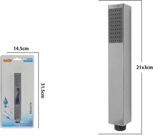 Doccetta Doccino Bagno Soffione Doccia Cornetta Squadrata 21x3cm Moderno 69301 Fai da te/Attrezzature per cucine e bagni/Attrezzature per bagni/Docce e componenti doccia/Filtri supporti e soffioni doccia/Telefoni doccia Trade Shop italia - Napoli, Commerciovirtuoso.it