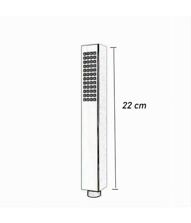 Doccetta Doccino Quadrato Slim Ultra Moderno Nero Soffione Doccia Bagno Vasca 87478