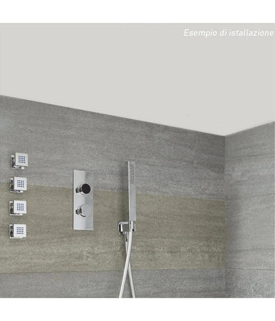 Doccetta Doccino Quadrato Slim Ultra Moderno Soffione Doccia Bagno Vasca 87477