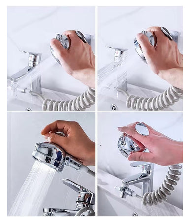 Doccetta Regolabile Soffione Doccia A Mano Con Massaggio A Pioggia Rubinetto 87491