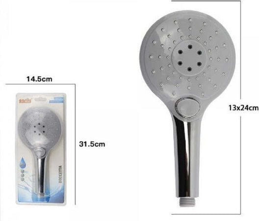 Doccetta Rotonda Doccino Soffione Doccia Cornetta Pulsante 69109 Bagno 13x24 Cm Fai da te/Attrezzature per cucine e bagni/Attrezzature per bagni/Docce e componenti doccia/Filtri supporti e soffioni doccia/Telefoni doccia Trade Shop italia - Napoli, Commerciovirtuoso.it
