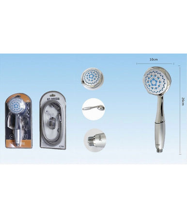 Doccetta Soffione Per Doccia A Telefono Con Tubo 1,8mt Supporto Muro Bagno 52040