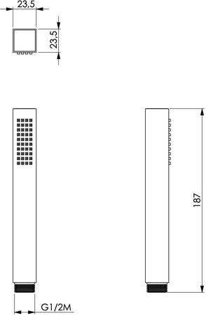 Doccetta squadrata, quadrata di design