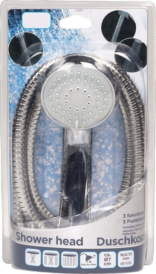 DOCCETTA TELEFONO DOCCIA DIAMETRO 7CM CON TUBO FLESSIBILE ACCIAIO 150CM Fai da te/Attrezzature per cucine e bagni/Attrezzature per bagni/Docce e componenti doccia/Filtri supporti e soffioni doccia/Docce fisse Trade Shop italia - Napoli, Commerciovirtuoso.it