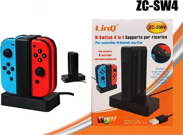 Dock Supporto Di Ricarica Joy-con Controller Nintendo Switch Stazione 4in1 Zc-sw4 Videogiochi/Xbox One/Accessori/Batterie e caricabatterie/Caricabatterie Trade Shop italia - Napoli, Commerciovirtuoso.it
