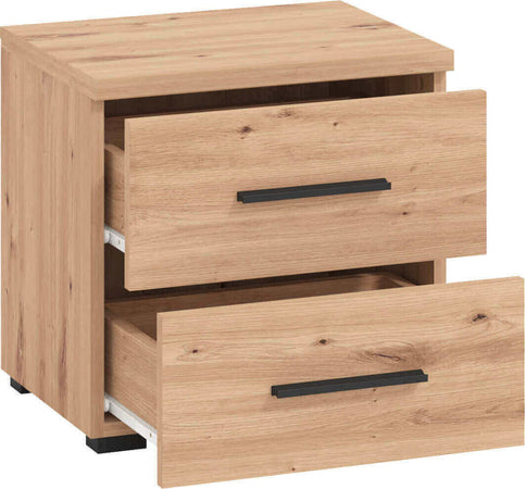 DODO---comodino-moderno-2-cassetti-colore-rovere-cm-44,5-x-33,5-x-43-h-Rovere-Chiaro-Milani-Home