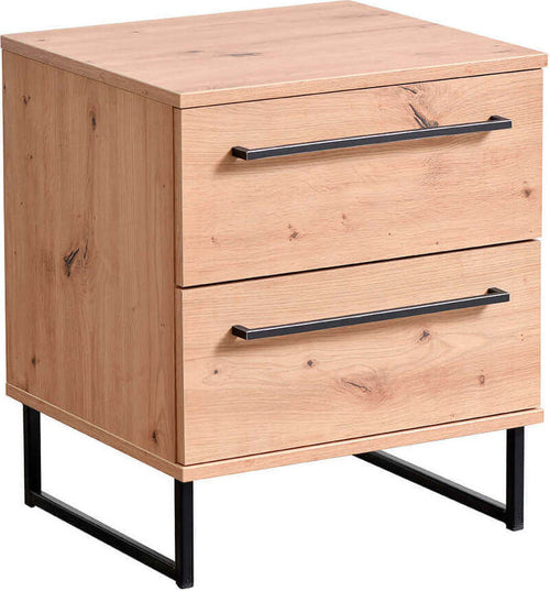 DODO---comodino-moderno-2-cassetti-colore-rovere-cm-45,5-x-35-x-54-h-Rovere-Chiaro-Milani-Home