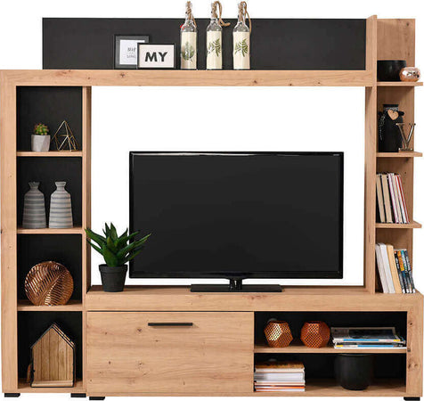 DODO---parete-attrezzata-moderna-colore-rovere-cm-172,5-x-33-x-157,5-h-Rovere-Chiaro-Milani-Home