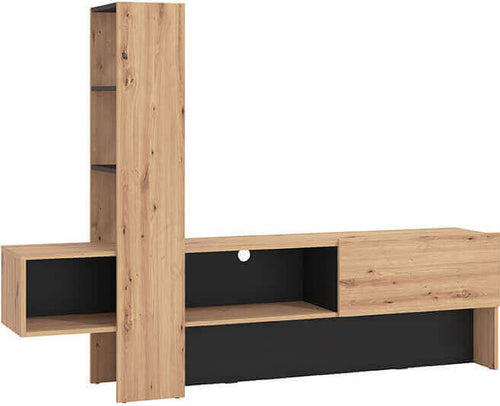 DODO---porta-tv-moderno-colore-rovere-con-un'anta-cm-185,5-x-36,5-x-138,5-h-Rovere-Chiaro-Milani-Home