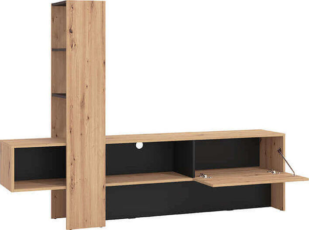DODO---porta-tv-moderno-colore-rovere-con-un'anta-cm-185,5-x-36,5-x-138,5-h-Rovere-Chiaro-Milani-Home