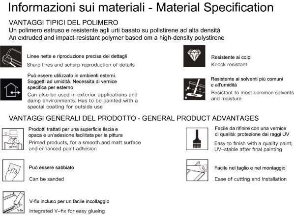 Doga in duropolimero effetto legno Frassino sfondo nero 2800x120x12 Fai da te/Pitture trattamenti per pareti e utensili/Strumenti per carta da parati e posa carta da parati/Pannelli a muro 3D Led Mall Home - Napoli, Commerciovirtuoso.it