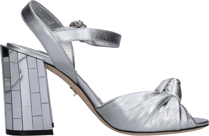 Dolce-&amp;-Gabbana-Sandali-Argento-da-donna