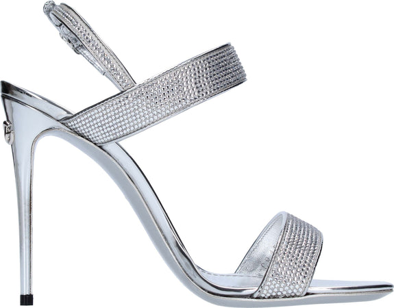 Dolce-&amp;-Gabbana-Sandali-Argento-da-donna