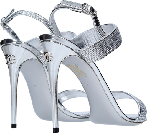 Dolce-&amp;-Gabbana-Sandali-Argento-da-donna