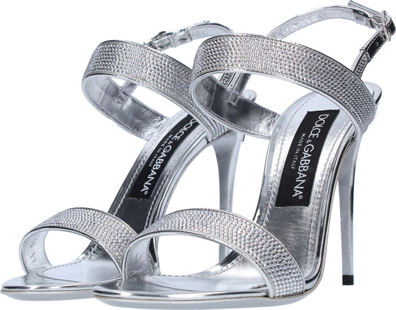 Dolce-&amp;-Gabbana-Sandali-Argento-da-donna