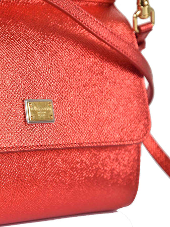 DOLCE&amp;GABBANA-Dolce&amp;Gabbana-Microbag-a-Spalla-Rossa-Donna-Pelle-Mod.-Sicily-BB6003-AP2871-87572-da-donna