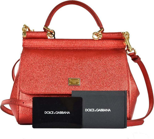 DOLCE&amp;GABBANA-Dolce&amp;Gabbana-Microbag-a-Spalla-Rossa-Donna-Pelle-Mod.-Sicily-BB6003-AP2871-87572-da-donna