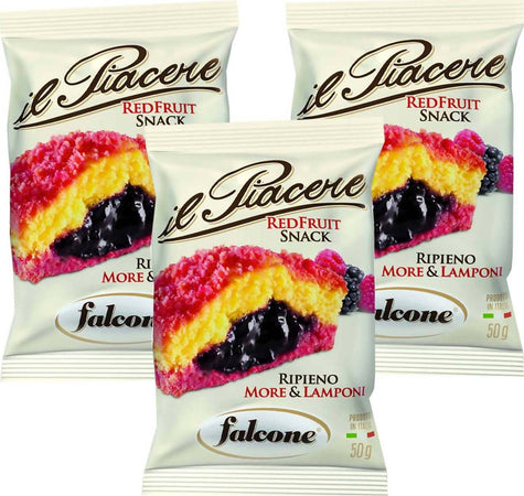 Dolciaria Falcone 36x Snack Il Piacere Red Fruit Dolciaria Falcone Merendina 50gr Ripiena Di More E Lamponi Merendina Snack Ai Frutti Di Bosco Confezione Da 36 Pz Alimentari e cura della casa/Snack dolci e salati/Biscotti/Alla frutta Franco Pausa Caffè - Albano Laziale, Commerciovirtuoso.it