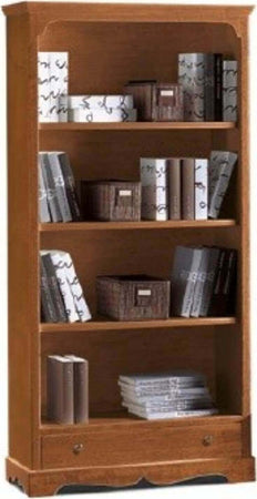 DOLLY---libreria-in-legno-massello-94x36x189-Tinta-noce-Milani-Home