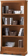 DOLLY---libreria-in-legno-massello-94x36x189-Tinta-noce-Milani-Home
