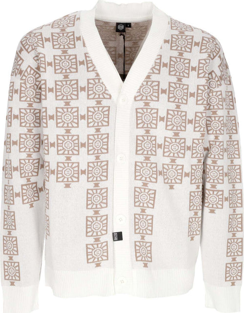 DOLLY-NOIRE-Cardigan-Uomo-Breeze-Blocks-Cardigan-Brown/white-da-uomo