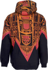 DOLLY-NOIRE-Felpa-Cappuccio-Uomo-Bench-Milano-Hoodie-Oversize-Black/orange-da-uomo