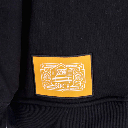 DOLLY-NOIRE-Felpa-Cappuccio-Uomo-Bench-Milano-Hoodie-Oversize-Black/orange-da-uomo