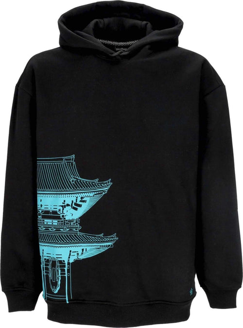 DOLLY-NOIRE-Felpa-Cappuccio-Uomo-Bench-Tokyo-Over-Hoodie-Black-da-uomo