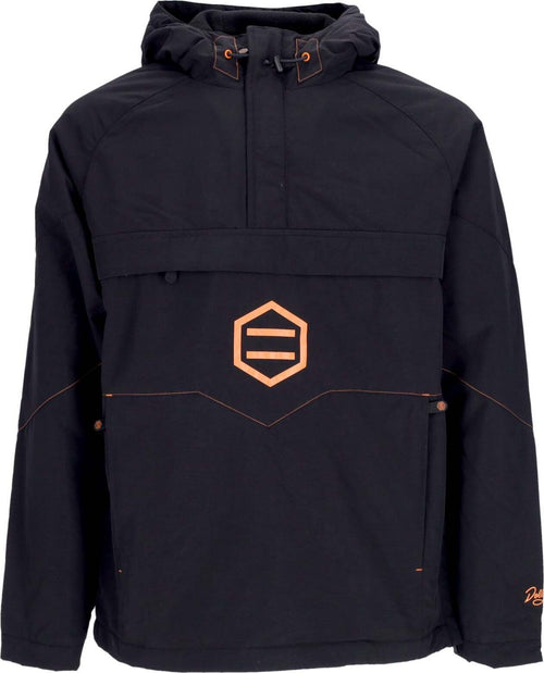 DOLLY-NOIRE-Giaccone-Infilabile-Uomo-Anorak-Jacket-Black/orange-da-uomo