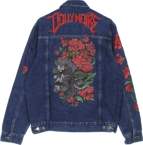 DOLLY-NOIRE-Giubbotto-Jeans-Uomo-Rossa-Primavera-Classic-Denim-Jacket-Denim-Blue-da-uomo