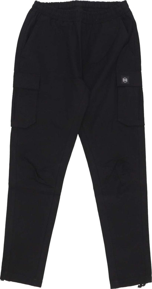 DOLLY-NOIRE-Pantalone-Lungo-Uomo-Cotton-Ripstop-Laced-Easy-Cargo-Black-da-uomo