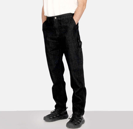 DOLLY-NOIRE-Pantalone-Lungo-Uomo-Denim-Carpenter-Pants-Black-da-uomo