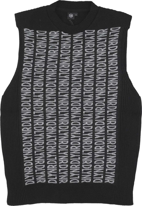 DOLLY-NOIRE-Pullover-Smanicato-Uomo-Knitwear-Gilet-Black-da-uomo