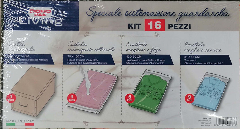 DOMOPAK---KIT-16-PEZZI-CON-SCATOLA-IN-CARTONE-CON-SACCHETTI-SALVASPAZIO