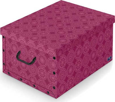 DOMOPAK---SCATOLA-GUARDAROBA-BORDEAUX/GREY-39X50X24CM