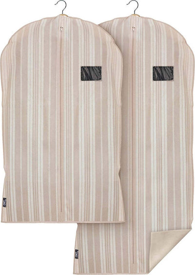 DOMOPAK---SET-2-CUSTODIE-PER-GIACCA-E-CAPPOT-A-RIGHE-60x100---60x135-cm