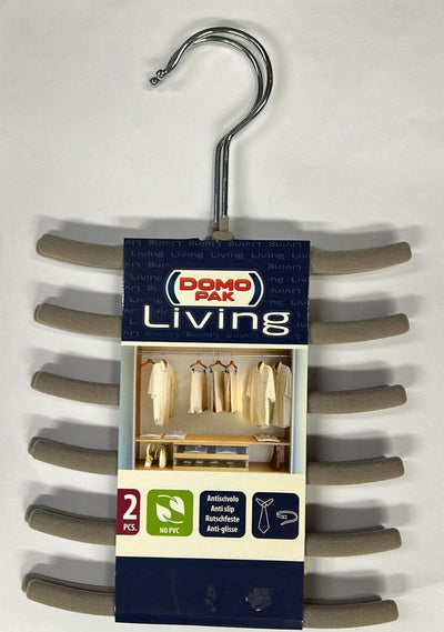 DOMOPAK---SET-2-GRUCCE-APPENDI-CRAVATTE-ANTISCIVOLO---16-CM-COLORI-GRIGIO-E-VERDE-MELA