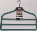 DOMOPAK---SET-2-GRUCCE-PER-PANTALONI-3-SPAZI-45CM --MATERIALE-SIMIL-VELLUTO-ANTISCIVOLO---COLORE-VERDE-ACQUA