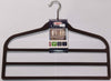 DOMOPAK---SET-2-GRUCCE-PER-PANTALONI-3-SPAZI-45CM --MATERIALE-SIMIL-VELLUTO-ANTISCIVOLO---COLORE-VERDE-LIME---MARRONE