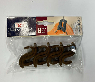 DOMOPAK---SET-8-GANCI-PER-GRUCCE-MARRONI-2,5x4x3,5CM