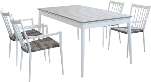 DONATO---set-tavolo-da-giardino-allungabile-in-alluminio-e-polywood-160/240x90-compreso-di-4-poltrone-in-alluminio-e-polyrattan-Grigio-Milani-Home
