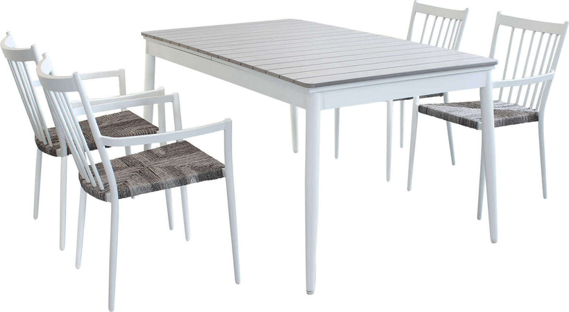 DONATO---set-tavolo-da-giardino-allungabile-in-alluminio-e-polywood-160/240x90-compreso-di-4-poltrone-in-alluminio-e-polyrattan-Grigio-Milani-Home