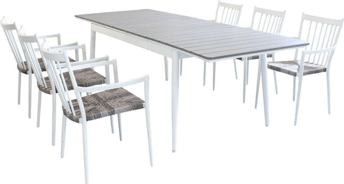 DONATO---set-tavolo-da-giardino-allungabile-in-alluminio-e-polywood-160/240x90-compreso-di-6-poltrone-in-alluminio-e-polyrattan-Grigio-Milani-Home