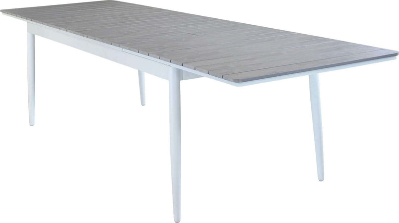 DONATO---set-tavolo-in-alluminio-e-polywood-cm-200/300x90x76-h-con-8-sedute-Bianco-Milani-Home