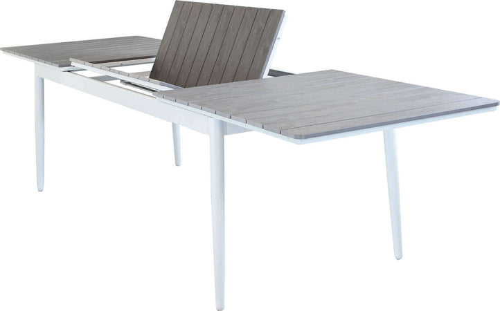 DONATO---set-tavolo-in-alluminio-e-polywood-cm-200/300x90x76-h-con-8-sedute-Bianco-Milani-Home